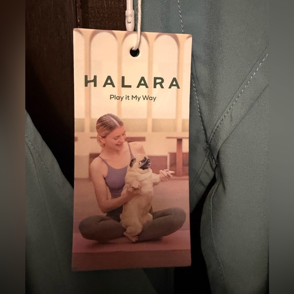 NWT Halara Womens Play It My Way T-Back Dress Stretch Sz LG Athleisure Sea Foam - Picture 7 of 8